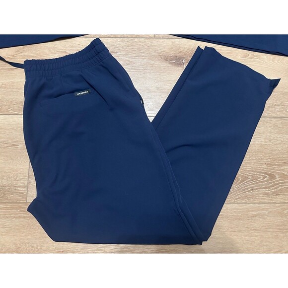 Women’s Jaanuu Scrub Set Navy Blue XL Kerr Pants & 2 Tops EUC! - Picture 6 of 7